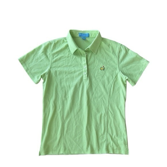 Fairway  Greene Pureformance Pga Masters Golf Lime Green Polo Shirt